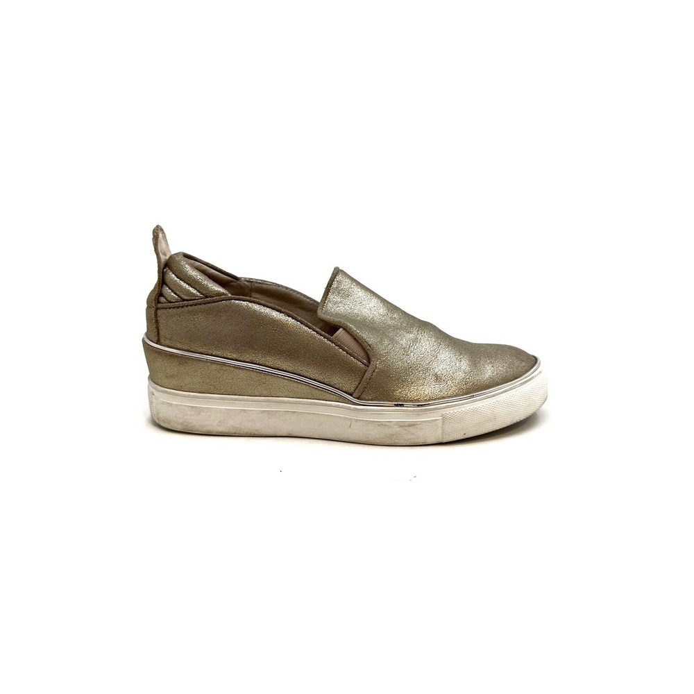 The Wishbone Collection | Metallic Slip On Sneaker Rose Gold Size 7